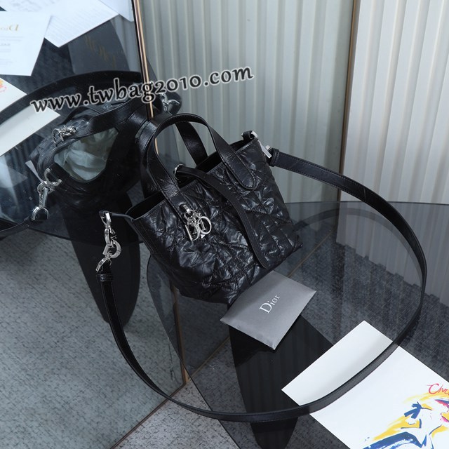 Dior专柜2025新款原厂皮手提包迪奥高仿原单油蜡黑迷你toujours竖版手袋 djfk1840